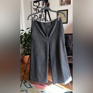 Classic gray capris wild leg